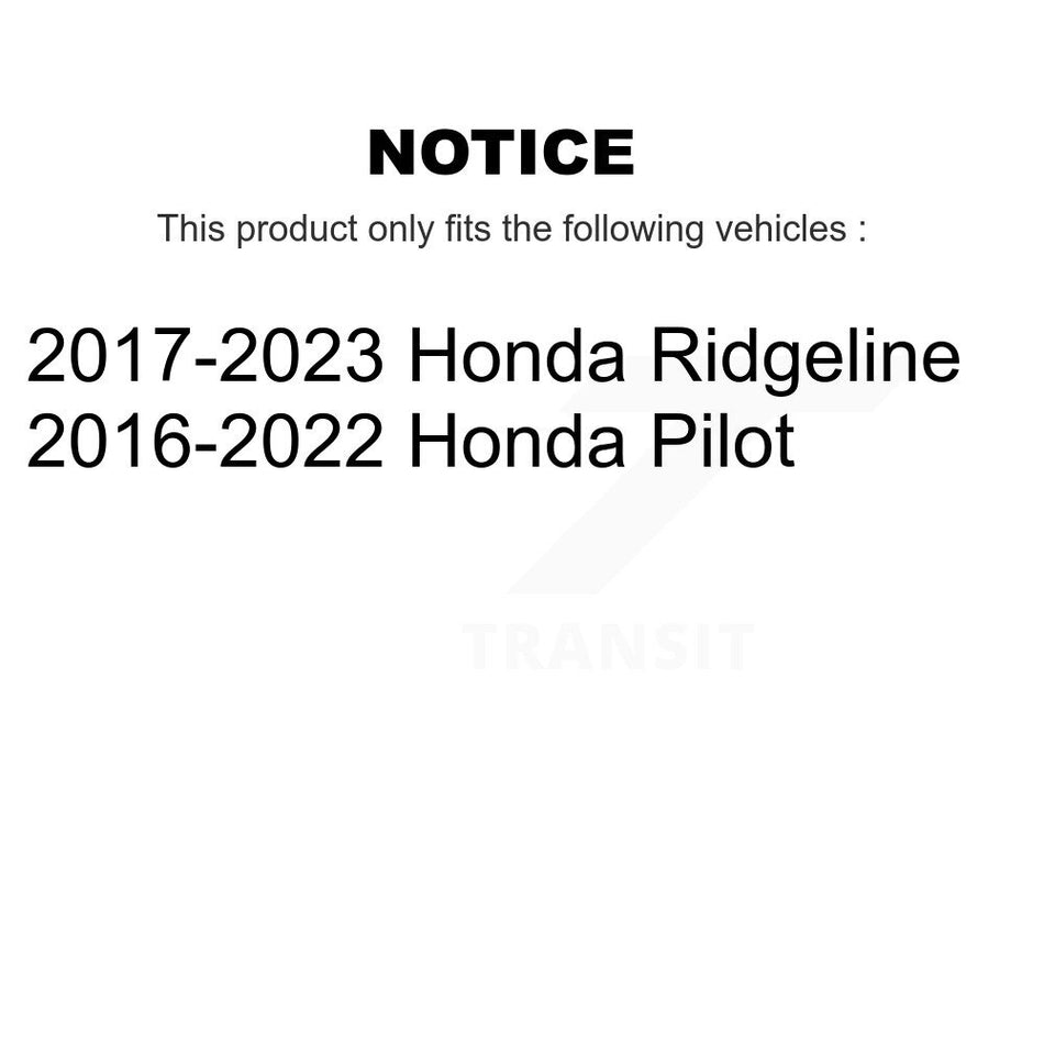 Front Rear Disc Brake Rotors And Semi-Metallic Pads Kit For Honda Pilot Ridgeline K8F-101455