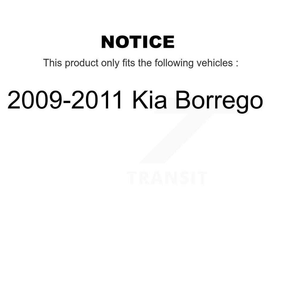 Rear Disc Brake Rotors And Semi-Metallic Pads Kit For 2009-2011 Kia Borrego K8F-101893