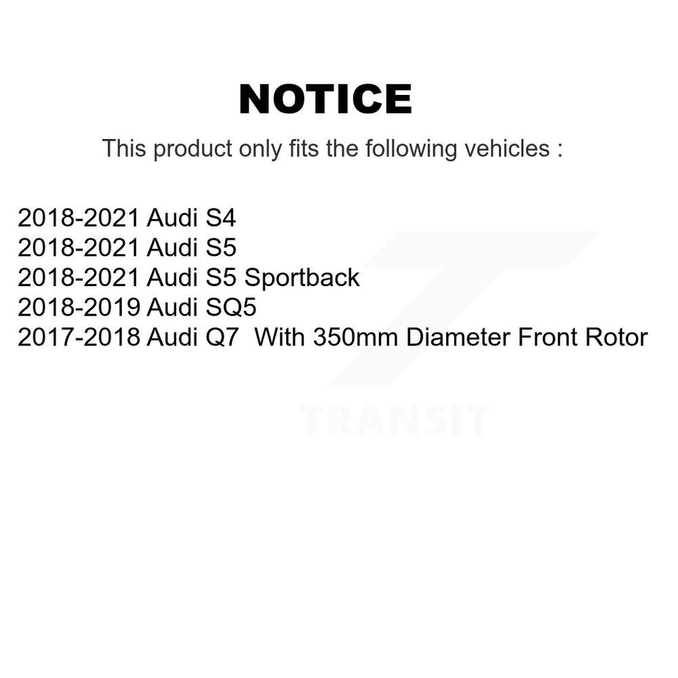 Front Disc Brake Rotors And Semi-Metallic Pads Kit For Audi Q7 SQ5 S5 S4 Sportback K8F-103459