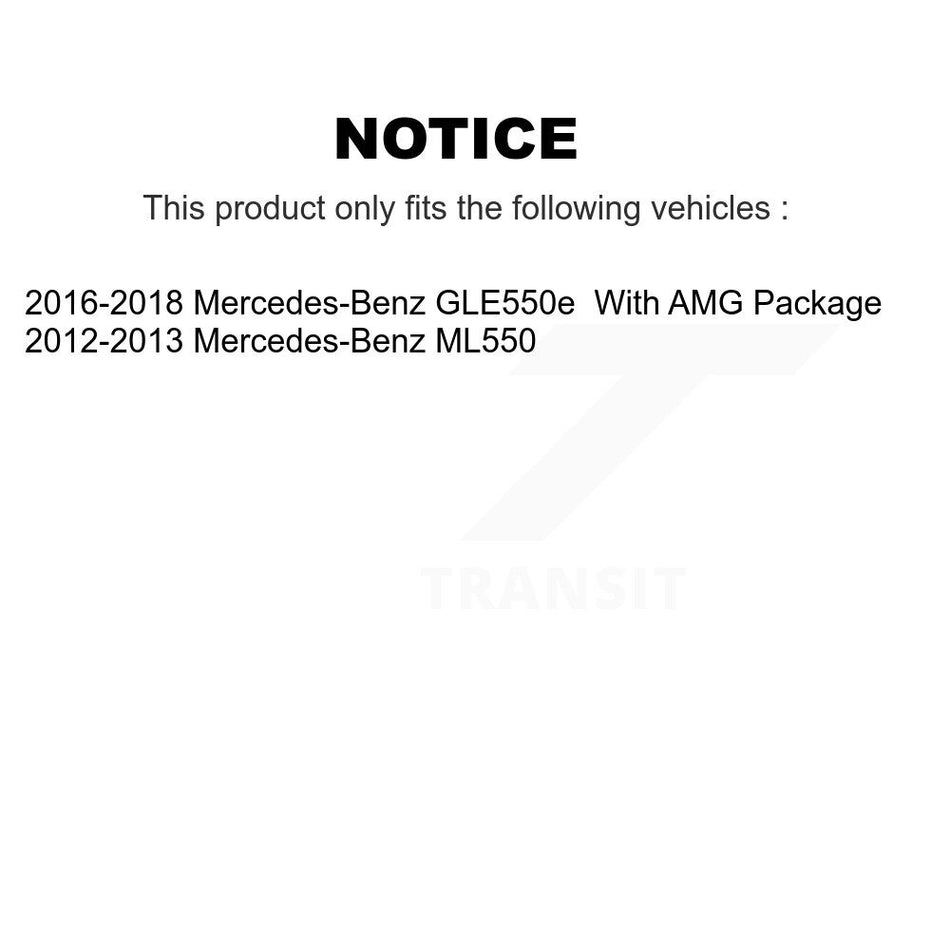 Front Disc Brake Rotors And Semi-Metallic Pads Kit For Mercedes-Benz ML550 GLE550e K8F-103559