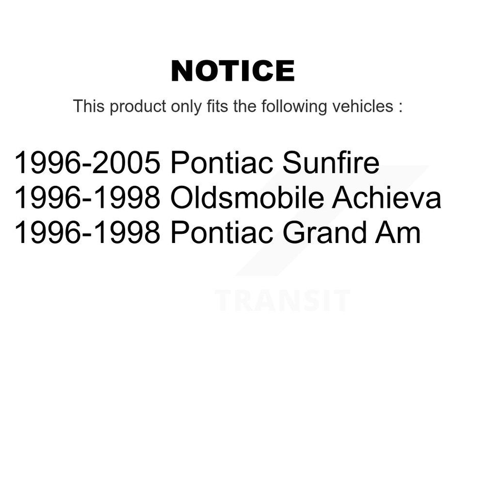 Front Disc Brake Rotors And Semi-Metallic Pads Kit For Chevrolet Cavalier Pontiac Sunfire Grand Am Buick Skylark Corsica Oldsmobile Achieva Beretta Sunbird Cutlass Calais K8S-100006