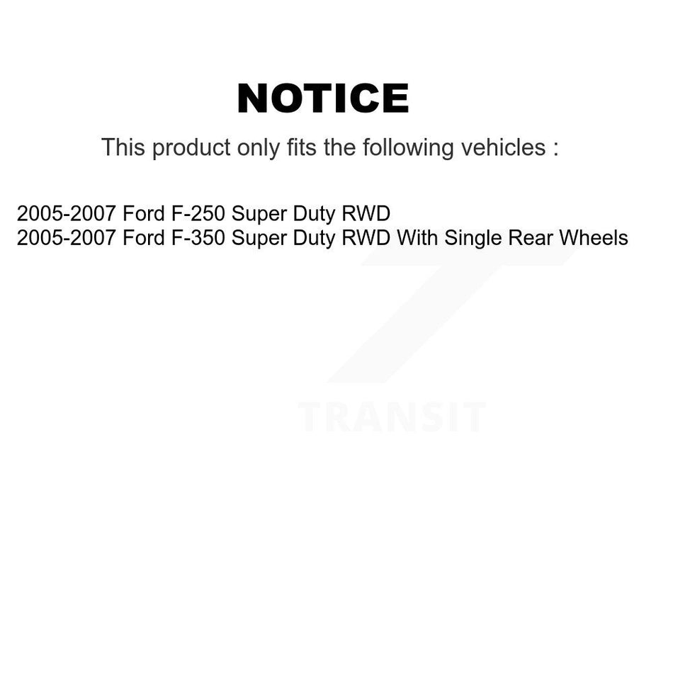 Front Disc Brake Rotors Hub Assembly And Semi-Metallic Pads Kit For 2005-2007 Ford F-250 Super Duty F-350 RWD K8S-100724