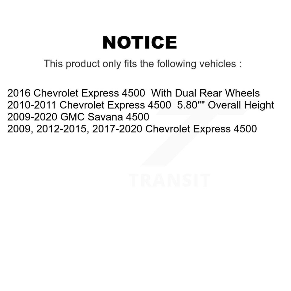 Front Rear Disc Brake Rotors And Semi-Metallic Pads Kit For Chevrolet Express 4500 GMC Savana K8S-100778