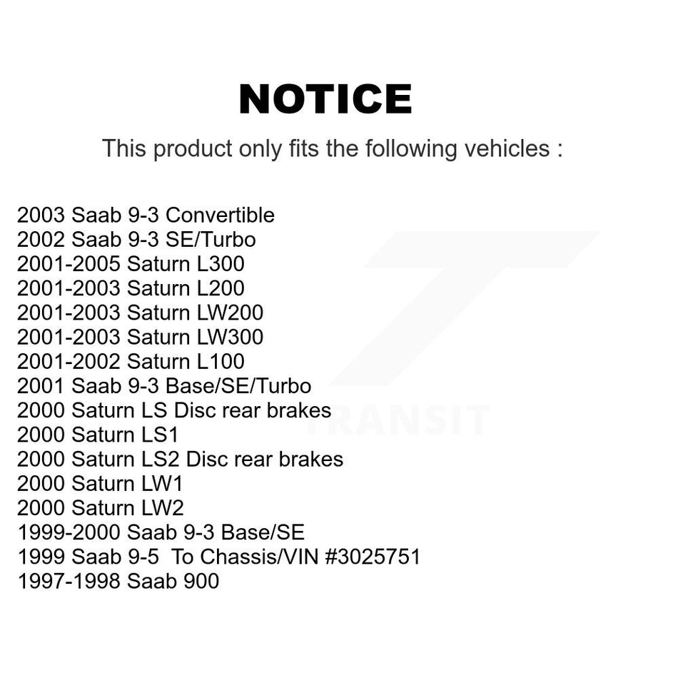 Front Rear Disc Brake Rotors And Semi-Metallic Pads Kit For Saturn L200 Saab 9-3 L300 LS1 L100 LW200 LS2 900 LW300 9-5 LW2 LW1 LS K8S-101095
