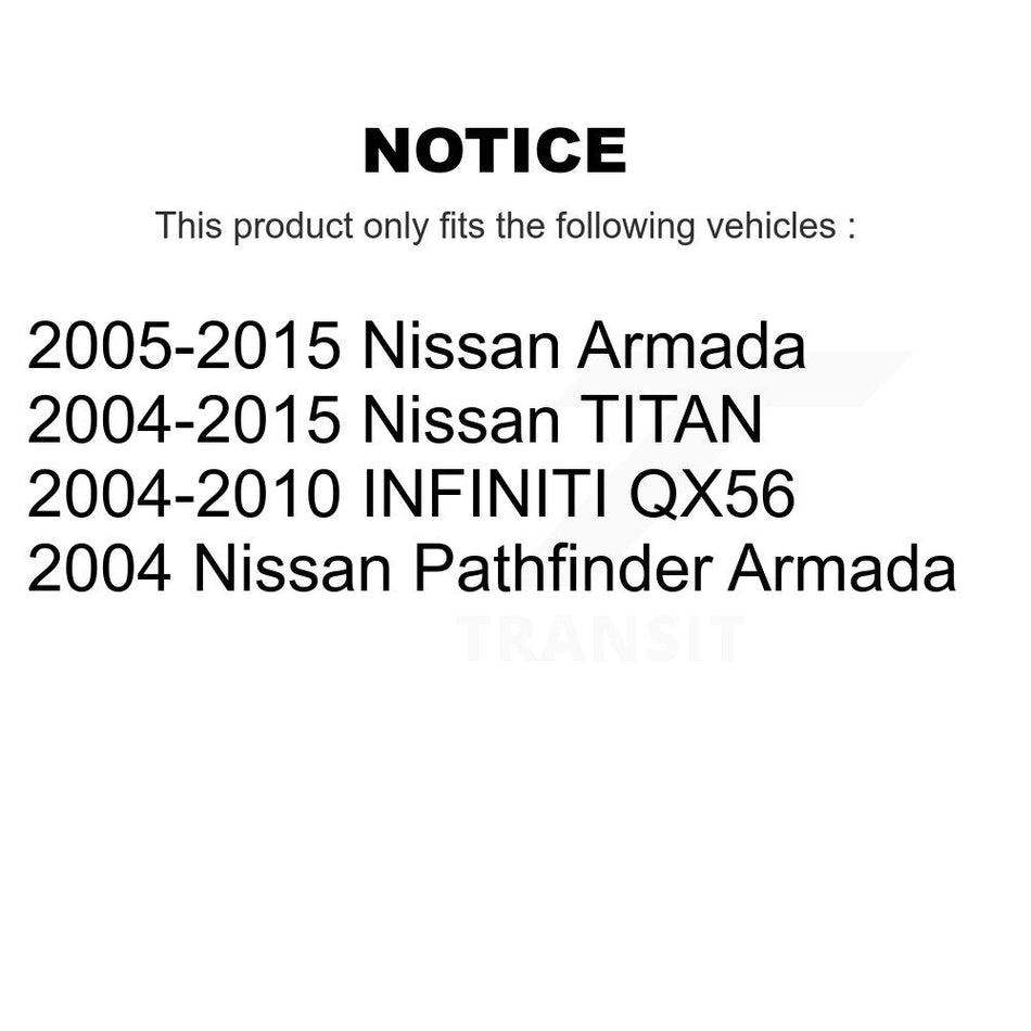 Rear Disc Brake Rotors And Semi-Metallic Pads Kit For Nissan Titan Armada INFINITI QX56 Pathfinder TITAN K8S-101796