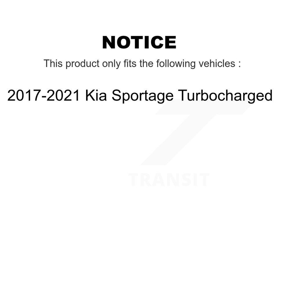 Front Disc Brake Rotors And Semi-Metallic Pads Kit For 2017-2021 Kia Sportage Turbocharged K8S-102581