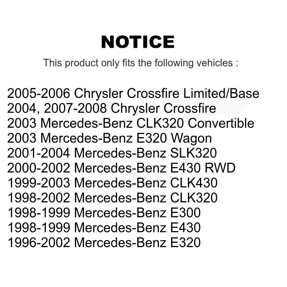Front Disc Brake Rotors And Ceramic Pads Kit For Mercedes-Benz E320 Chrysler Crossfire CLK320 CLK430 E430 SLK320 E300 K8T-100318