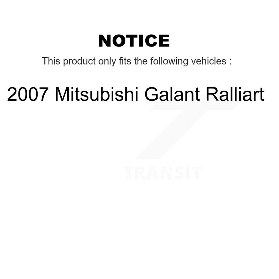 Rear Disc Brake Rotors And Ceramic Pads Kit For 2007 Mitsubishi Galant Ralliart K8T-101954