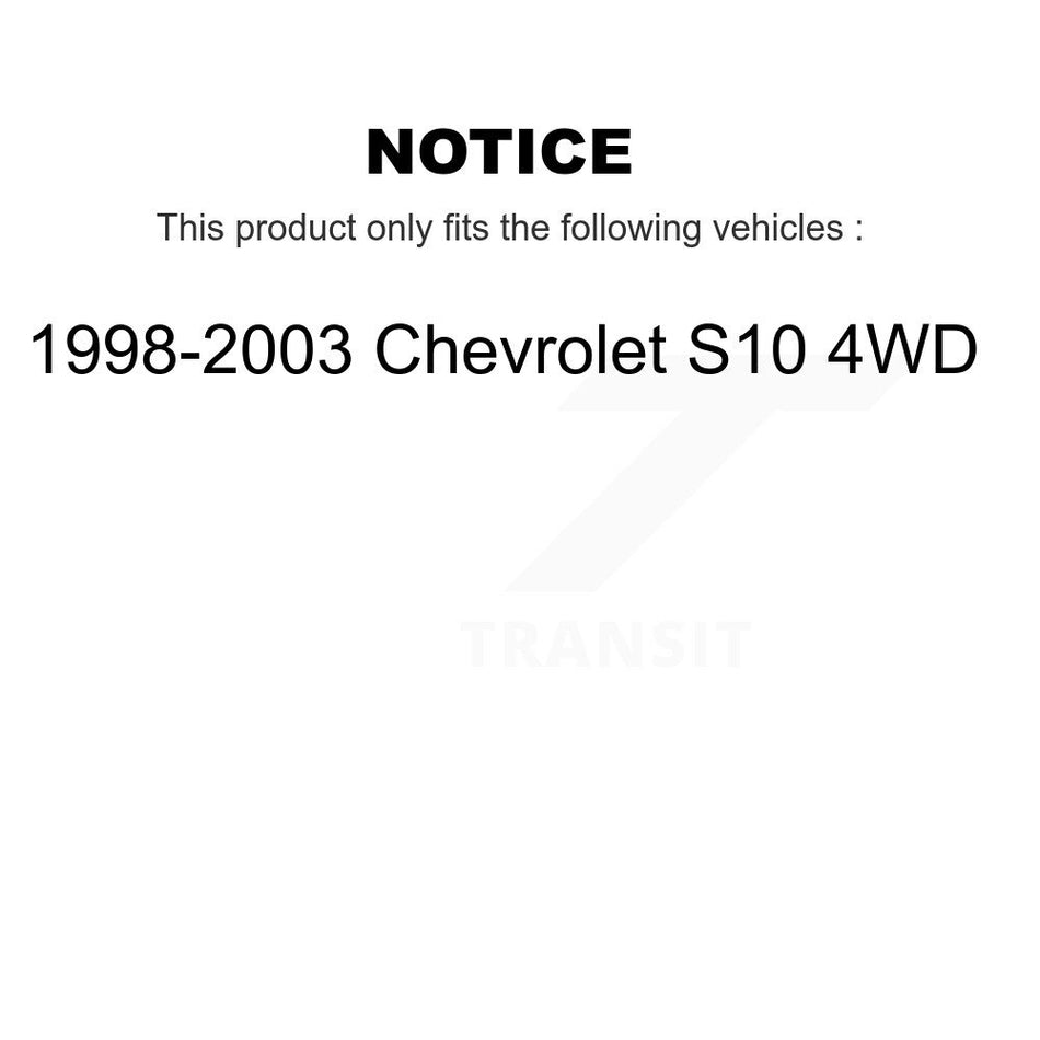 Front Rear Disc Brake Rotors Ceramic Pads And Drum Kit For 1998-2003 Chevrolet S10 4WD K8T-103512
