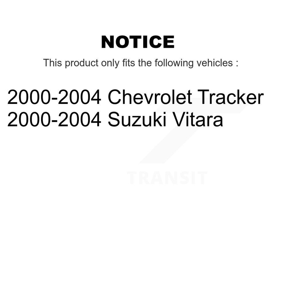 Front Rear Disc Brake Rotors Ceramic Pads And Drum Kit For 2000-2004 Chevrolet Tracker Suzuki Vitara K8T-103514