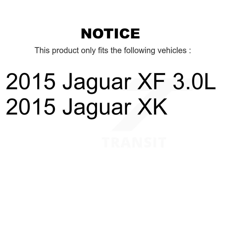Front Wheel Bearing With Coated Disc Brake Rotors And Semi-Metallic Pads Kit For 2015-2015 Jaguar XF XK KBB-101500