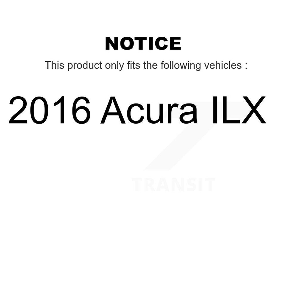 Front Rear Wheel Hub Bearings Assembly Disc Brake Rotors And Semi-Metallic Pads Kit (10Pc) For 2016 Acura ILX KBB-106816