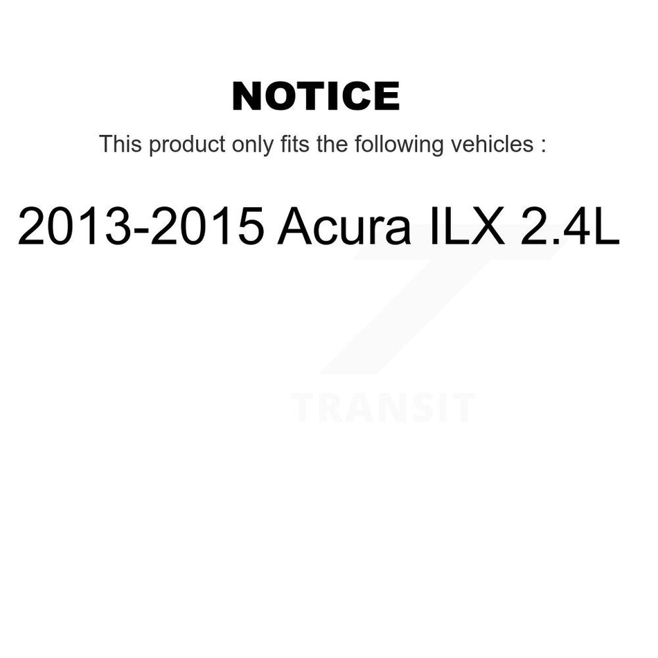 Front Rear Wheel Hub Bearings Assembly Coated Disc Brake Rotors And Ceramic Pads Kit (10Pc) For 2013-2015 Acura ILX 2.4L KBB-107594