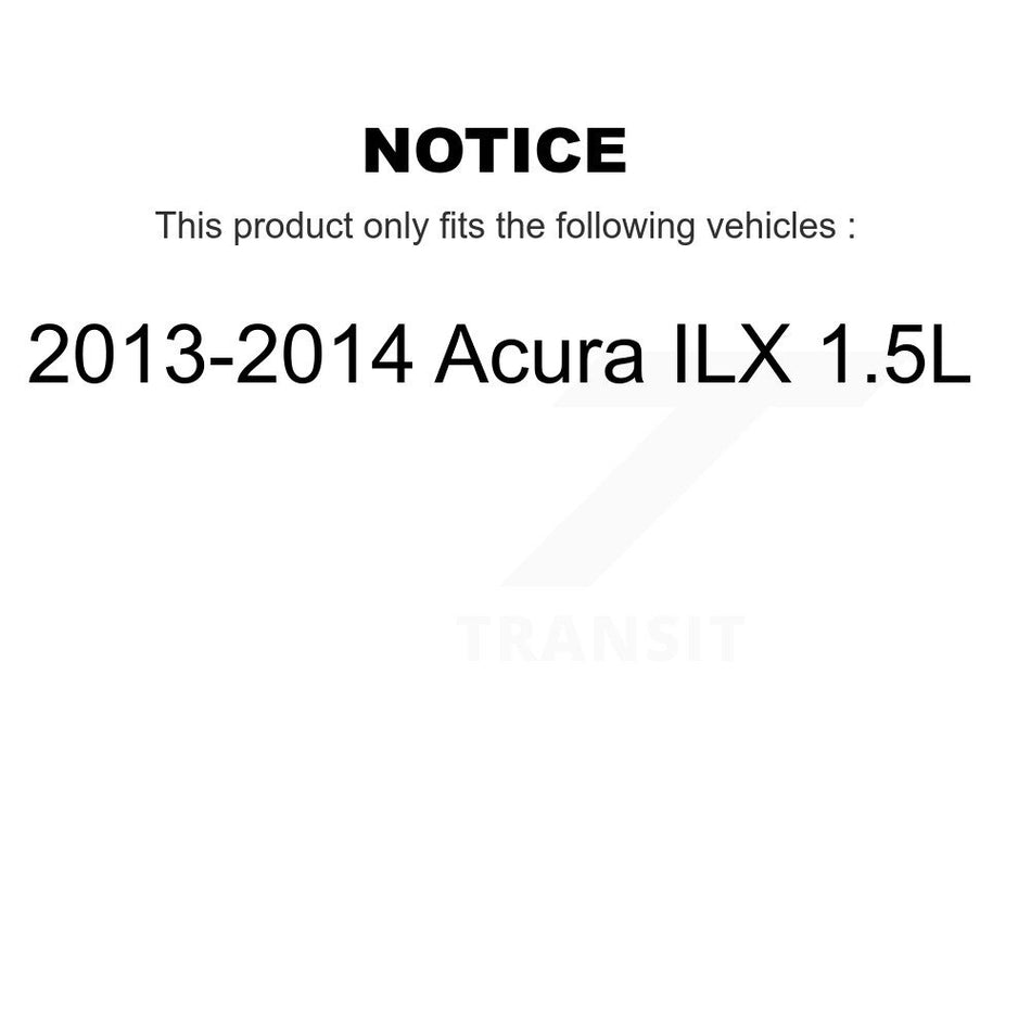 Front Rear Wheel Hub Bearings Assembly Coated Disc Brake Rotors And Semi-Metallic Pads Kit (10Pc) For 2013-2014 Acura ILX 1.5L KBB-113212