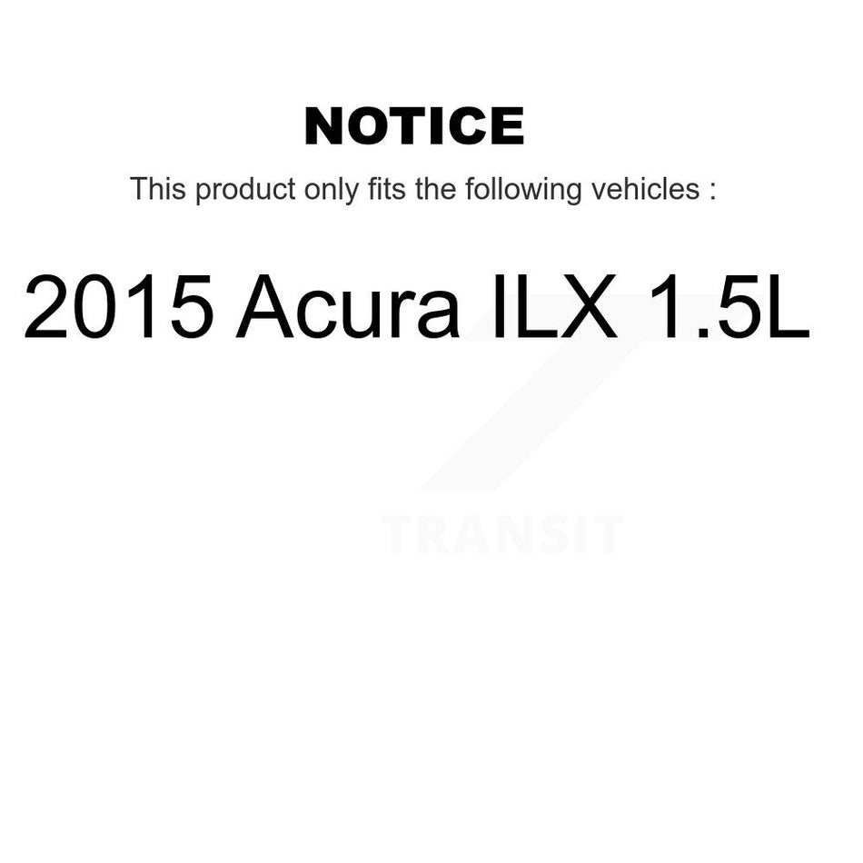 Front Rear Wheel Hub Bearings Assembly Disc Brake Rotors And Ceramic Pads Kit (10Pc) For 2015 Acura ILX 1.5L KBB-117329