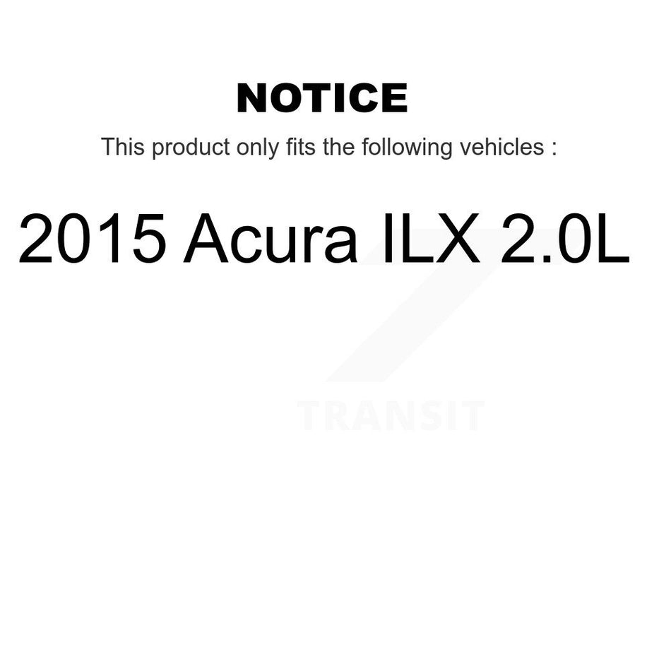 Front Rear Wheel Hub Bearings Assembly Coated Disc Brake Rotors And Ceramic Pads Kit (10Pc) For 2015 Acura ILX 2.0L KBB-117569