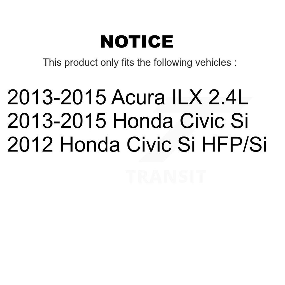 Front Wheel Bearing With Coated Disc Brake Rotors And Ceramic Pads Kit For Honda Civic Acura ILX KBB-118261