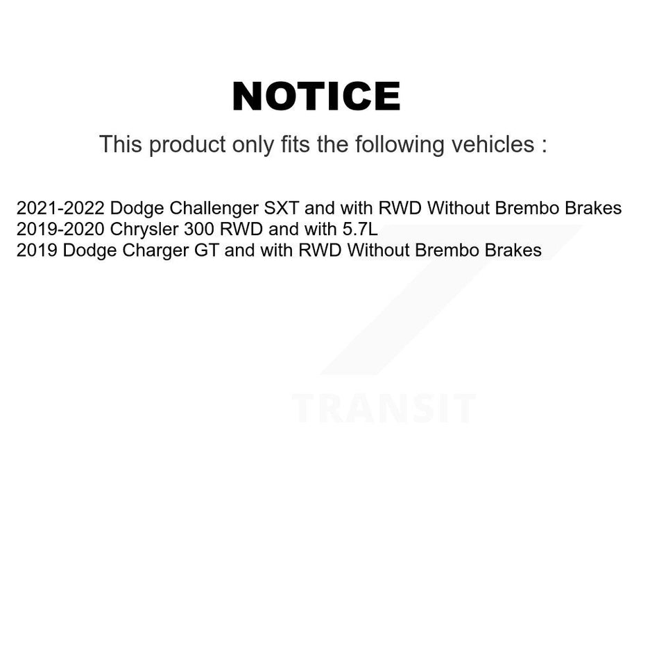 Front Hub Bearing Assembly With Coated Drilled Slotted Disc Brake Rotors And Ceramic Pads Kit For Dodge Charger Chrysler 300 Challenger KBB-120289