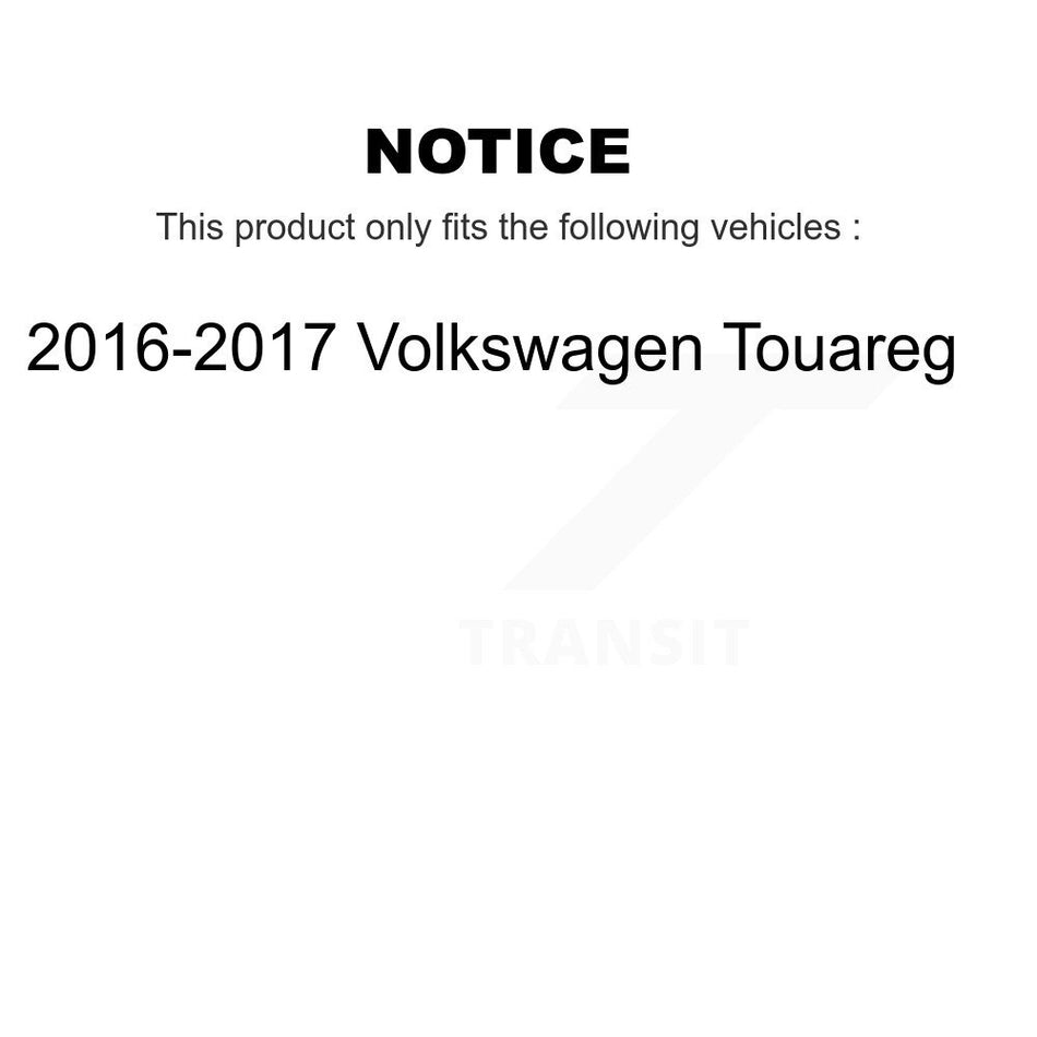 Front Rear Wheel Hub Bearings Assembly Disc Brake Rotors And Ceramic Pads Kit (10Pc) For 2016-2017 Volkswagen Touareg KBB-123152