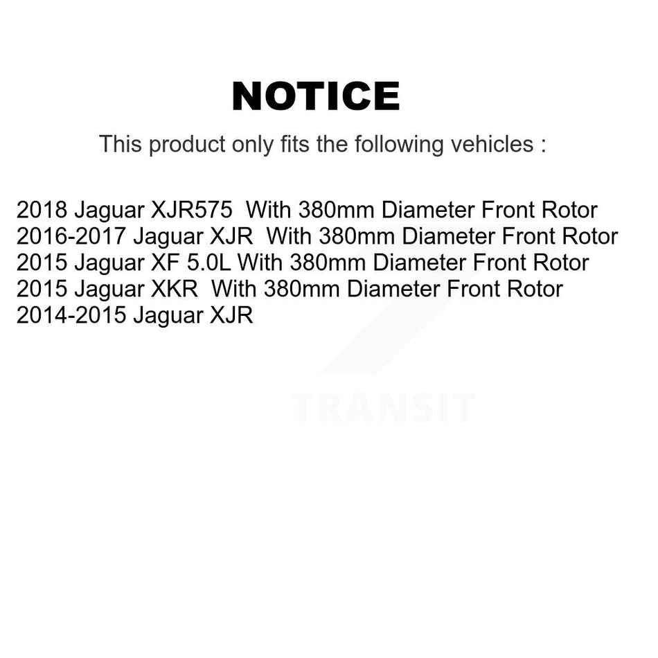 Front Wheel Bearing With Coated Disc Brake Rotors And Ceramic Pads Kit For Jaguar XF XJR XKR XJR575 KBB-123382