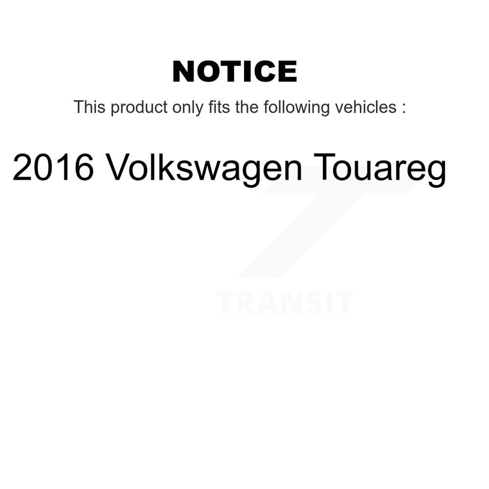 Front Rear Hub Bearings Assembly Coated Disc Brake Rotors And Ceramic Pads Kit (10Pc) For 2016 Volkswagen Touareg KBB-123664