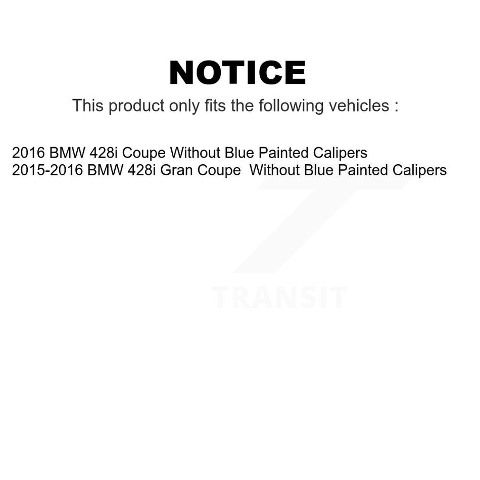 Front Rear Ceramic Brake Pads And Parking Shoes Kit For BMW 428i Gran Coupe Without Blue Painted Calipers With M Sport Package KCN-100063