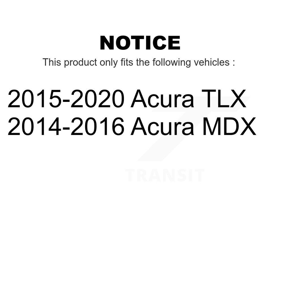 Front Coated Drilled Slotted Disc Brake Rotors Pair For Acura MDX TLX KD-100092