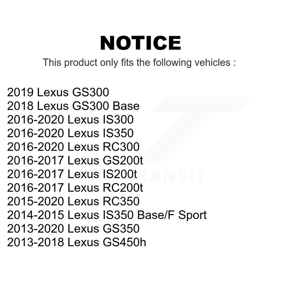 Rear Coated Drilled Slotted Disc Brake Rotors Pair For Lexus GS350 IS300 IS200t IS350 RC350 RC300 RC200t GS300 GS200t GS450h KD-100543