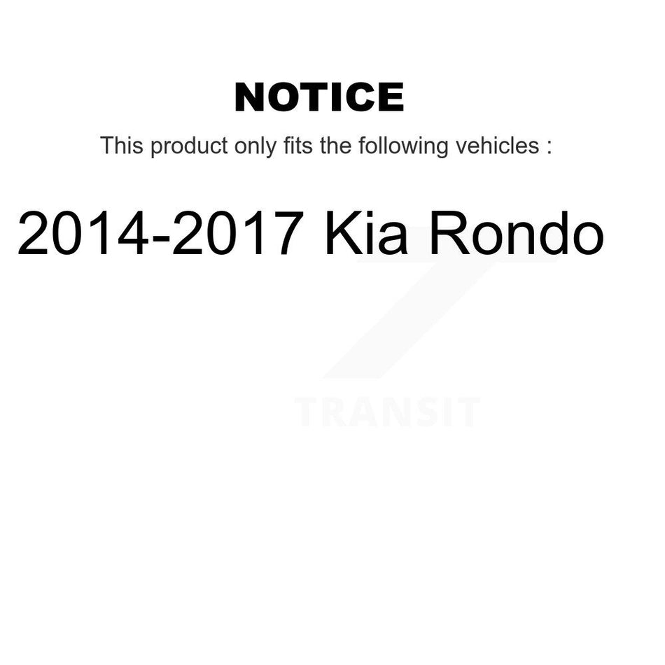 Front Coated Drilled Slotted Disc Brake Rotors And Ceramic Pads Kit For 2014-2017 Kia Rondo KDC-100215