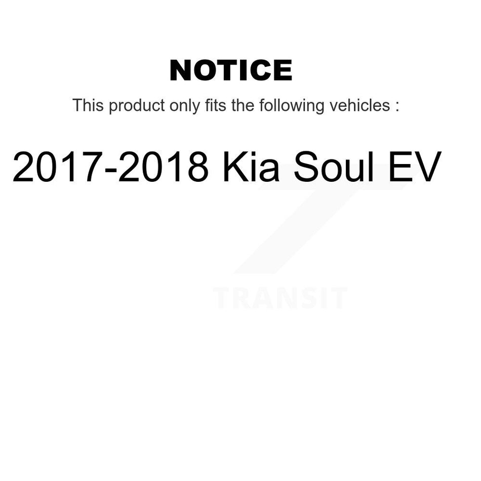 Front Rear Coated Drilled Slotted Disc Brake Rotors And Ceramic Pads Kit For 2017-2018 Kia Soul EV KDC-100636