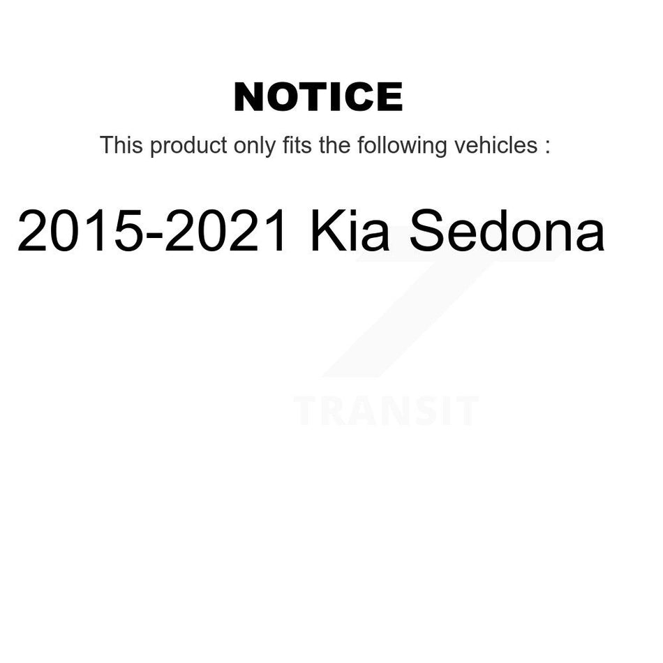 Rear Coated Drilled Slotted Disc Brake Rotors And Ceramic Pads Kit For 2015-2019 Kia Sedona KDC-100859