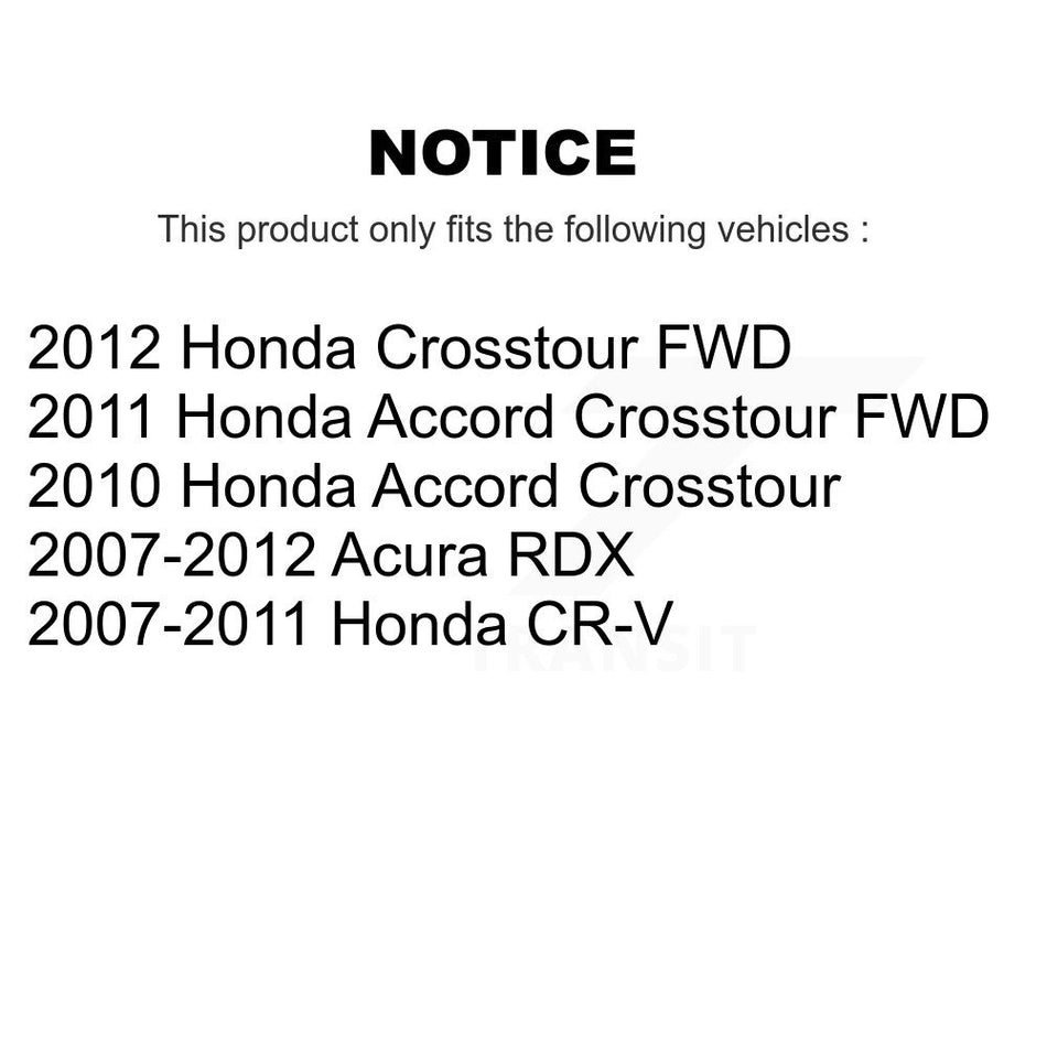 Front Coated Drilled Slotted Disc Brake Rotors And Semi-Metallic Pads Kit For Honda CR-V Acura RDX Accord Crosstour KDF-100101