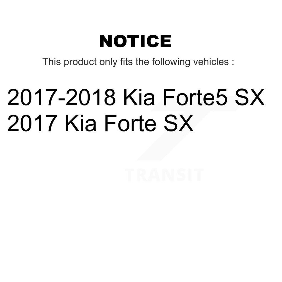 Front Rear Coated Drilled Slotted Disc Brake Rotors And Semi-Metallic Pads Kit For Kia Forte Forte5 SX KDF-100305