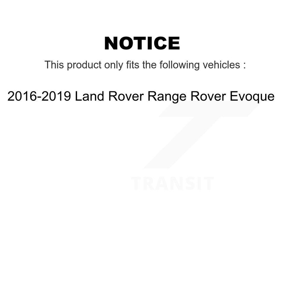 Rear Coated Drilled Slotted Disc Brake Rotors And Semi-Metallic Pads Kit For 2016-2019 Land Rover Range Evoque KDF-100930