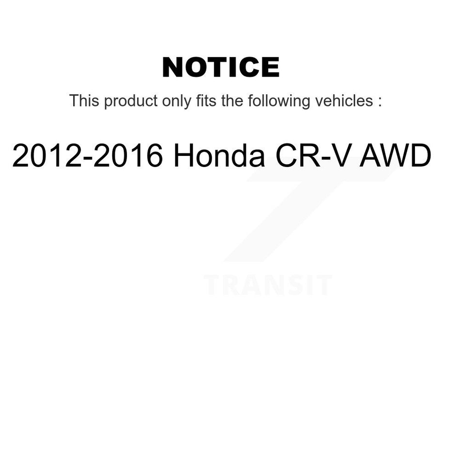 Front Rear Coated Drilled Slotted Disc Brake Rotors And Semi-Metallic Pads Kit For 2012-2016 Honda CR-V AWD KDS-100291