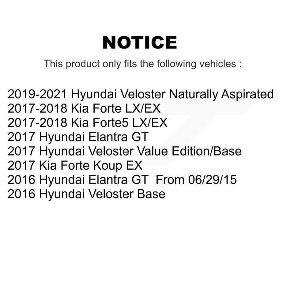 Front Coated Drilled Slotted Disc Brake Rotors And Semi-Metallic Pads Kit For Kia Forte Hyundai Veloster Elantra GT Forte5 Koup KDS-100613