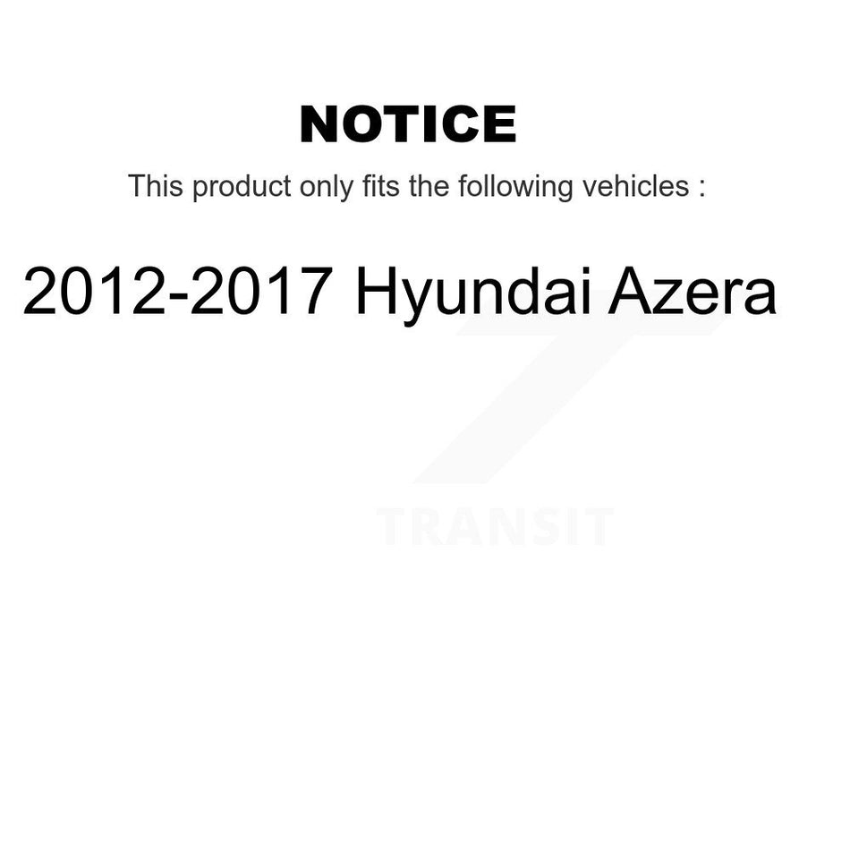 Front Coated Drilled Slotted Disc Brake Rotors And Semi-Metallic Pads Kit For 2012-2017 Hyundai Azera KDS-100694