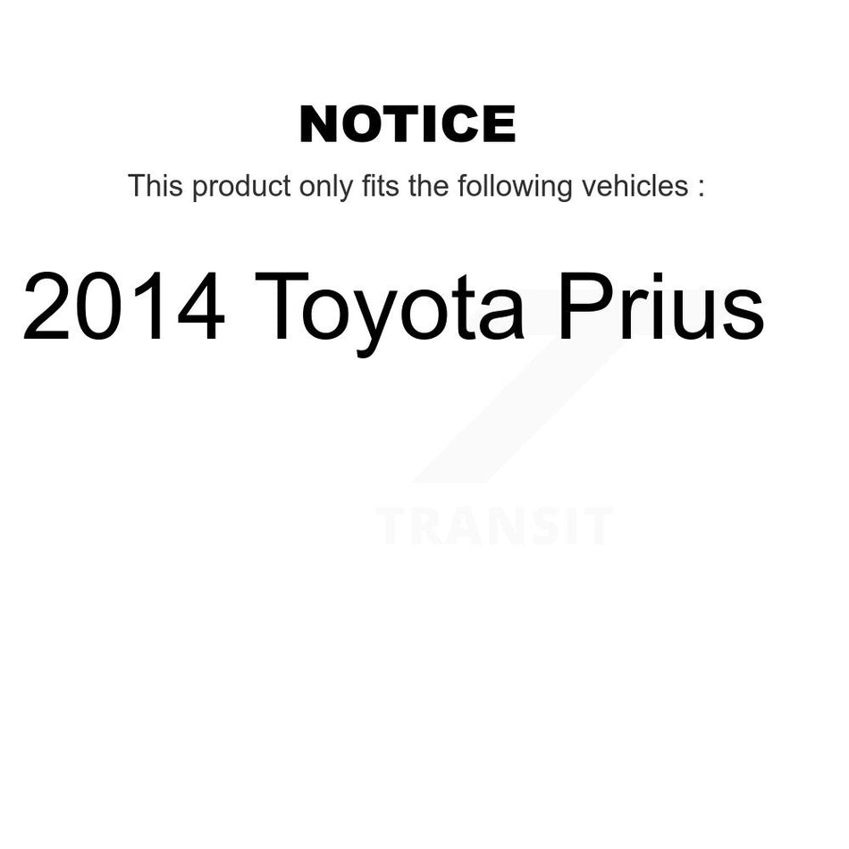 Front Rear Semi-Metallic Brake Pads And Drum Shoes Kit For 2014 Toyota Prius KFN-100210