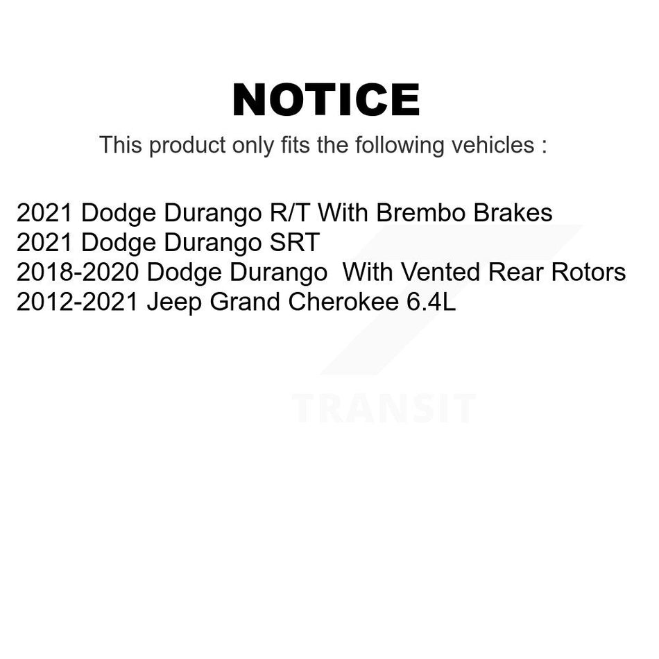 Front Rear Semi-Metallic Brake Pads And Parking Shoes Kit For Jeep Grand Cherokee Dodge Durango KFN-100744