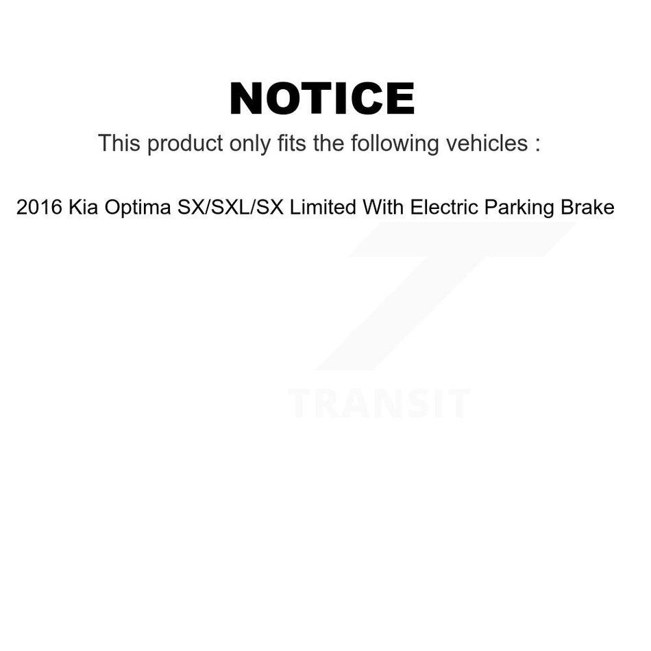Front Rear Semi-Metallic Brake Pads And Parking Shoes Kit For 2016 Kia Optima SX SXL Limited With Electric KFN-100803