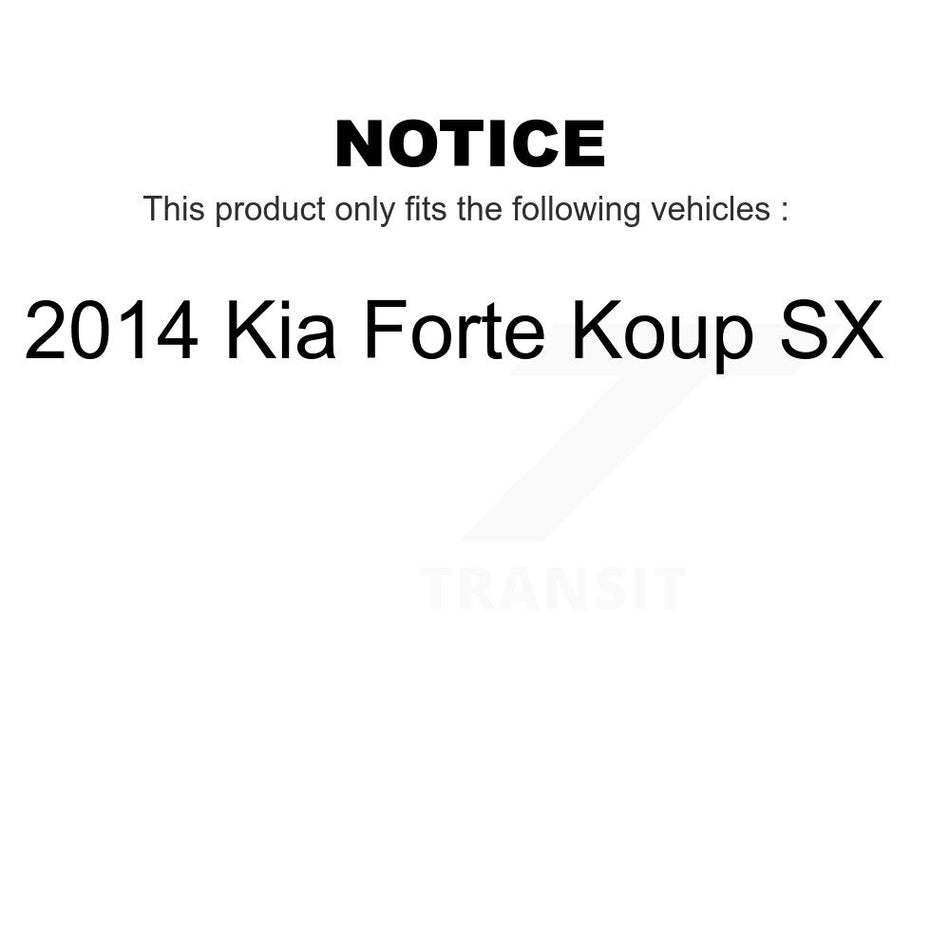 Front Rear Semi-Metallic Brake Pads And Parking Shoes Kit For 2014 Kia Forte Koup SX KFN-100808