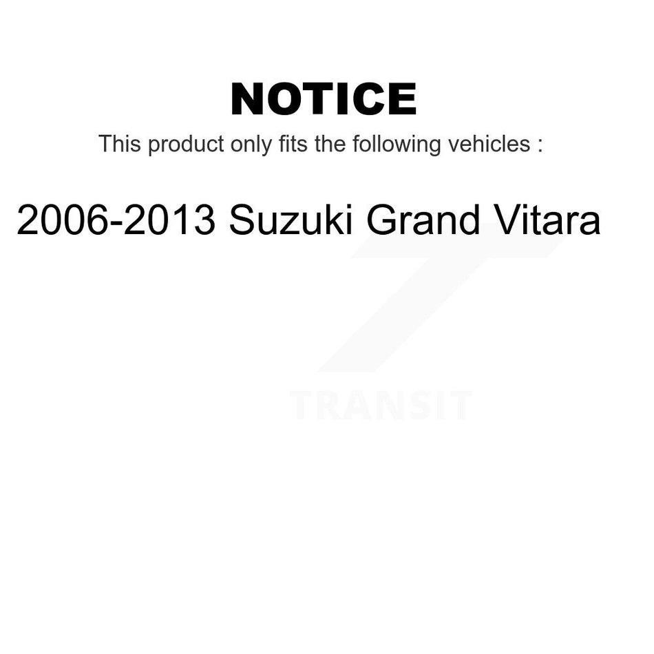 Front Coated Disc Brake Rotors Pair For 2006-2013 Suzuki Grand Vitara KG-100262