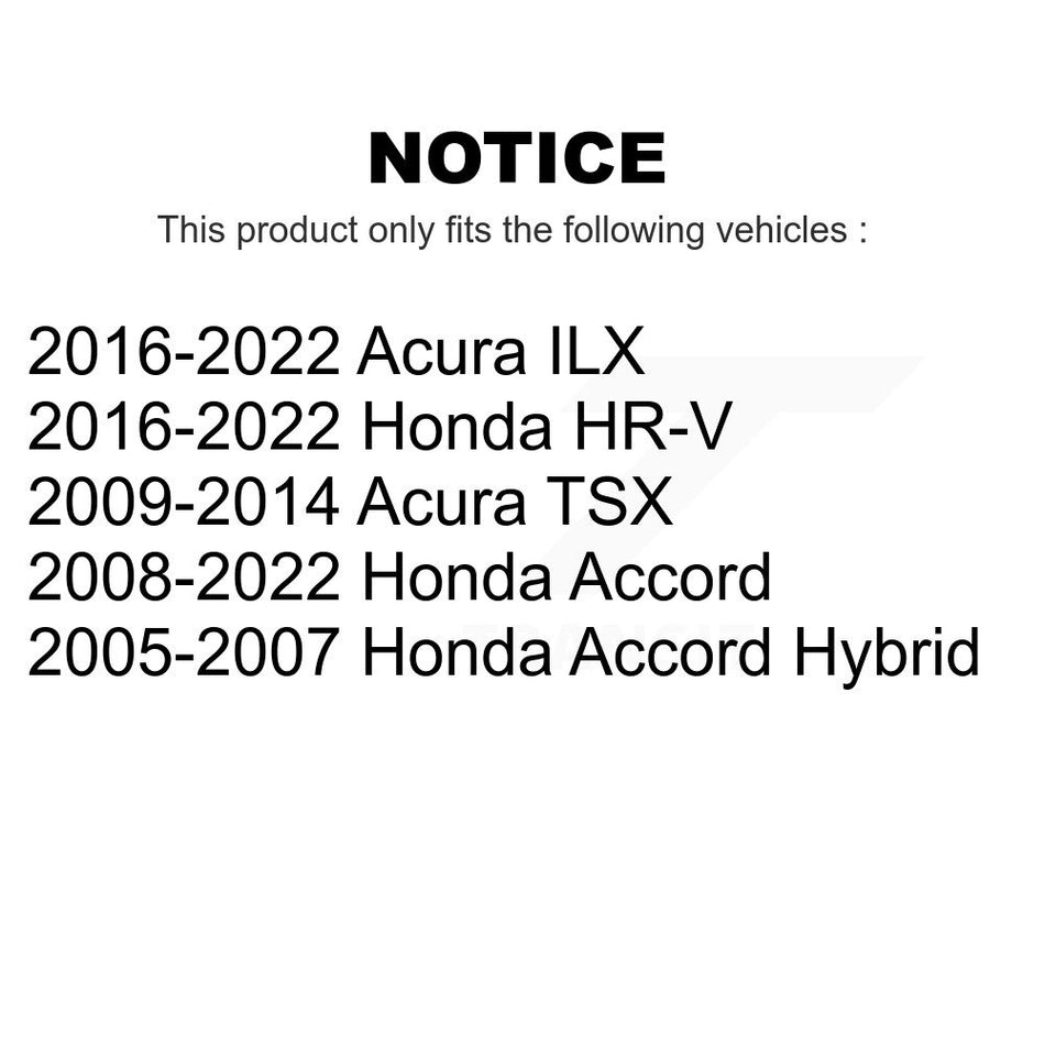 Rear Coated Disc Brake Rotors Pair For Honda Accord HR-V Acura TSX ILX KG-100593