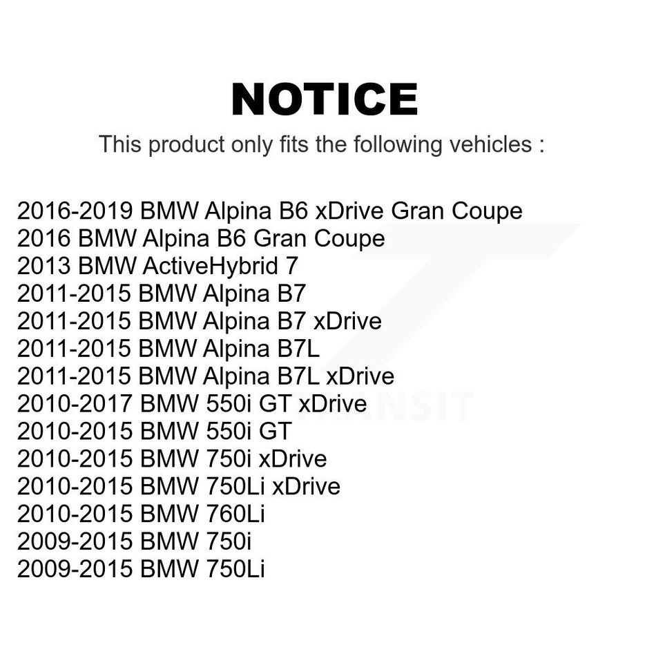 Rear Coated Disc Brake Rotors Pair For BMW 750Li xDrive 750i 550i GT Alpina B7 B6 Gran Coupe 760Li B7L ActiveHybrid 7 KG-100631