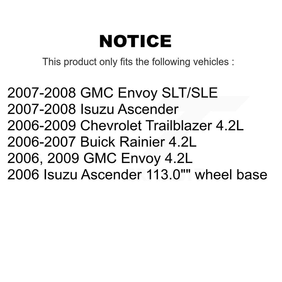 Front Rear Coated Disc Brake Rotors Kit For Chevrolet Trailblazer GMC Envoy Buick Rainier Isuzu Ascender KG-100724