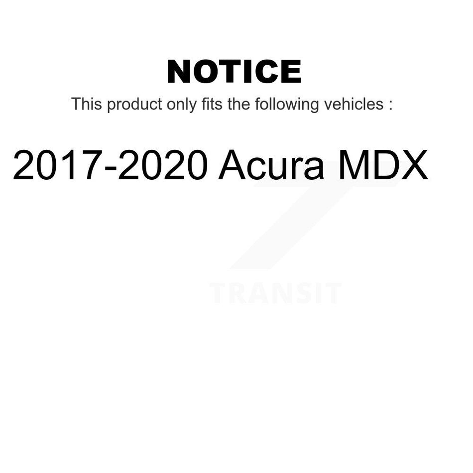 Rear Coated Disc Brake Rotors Pair For 2017-2020 Acura MDX KG-101368