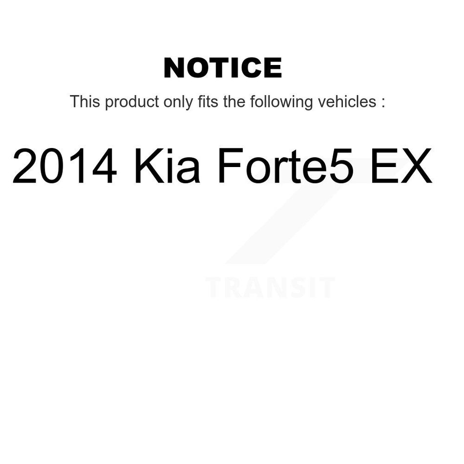 Front Coated Disc Brake Rotors And Ceramic Pads Kit For 2014 Kia Forte5 EX KGC-100356