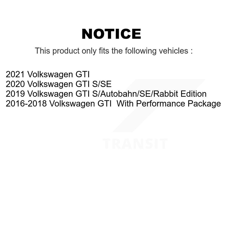 Front Rear Coated Disc Brake Rotors And Ceramic Pads Kit For Volkswagen GTI KGC-100979