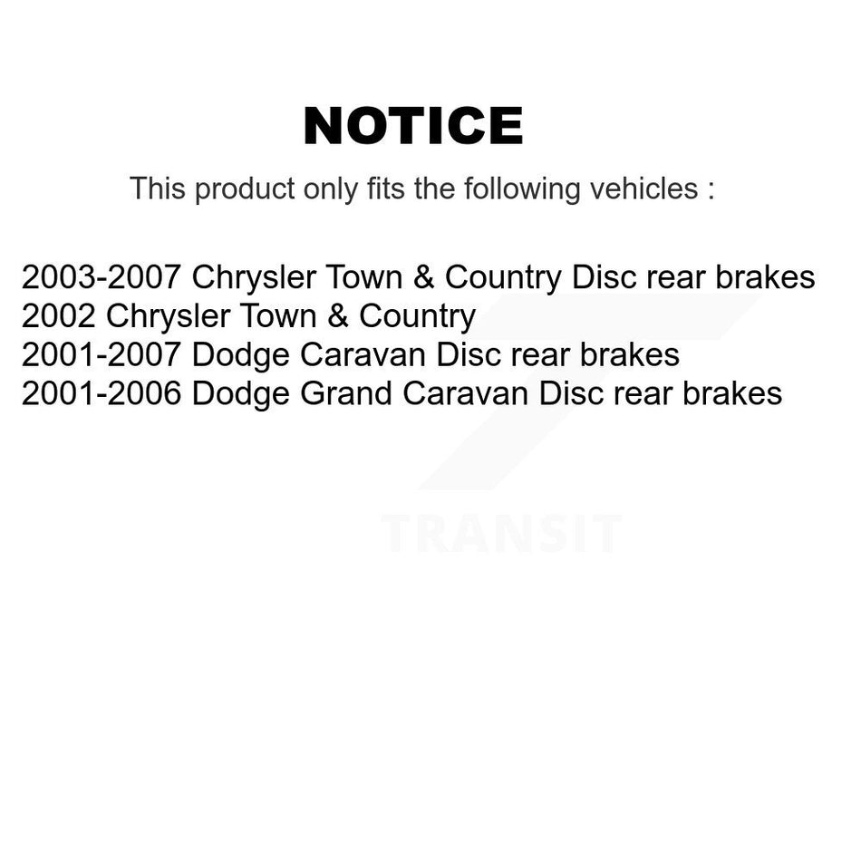 Front Rear Coated Disc Brake Rotors Ceramic Pads And Drum Kit (7Pc) For Dodge Chrysler Town & Country Grand Caravan KGC-101953