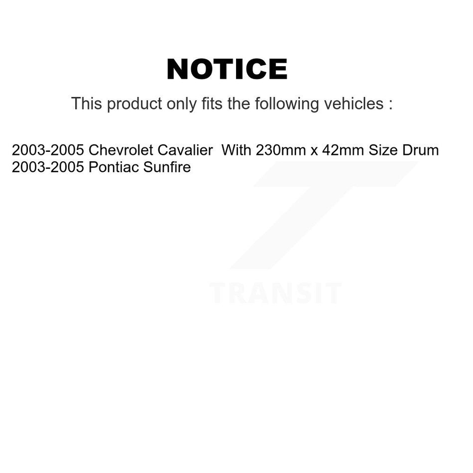 Front Rear Coated Disc Brake Rotors Ceramic Pads And Drum Kit (9Pc) For 2003-2005 Chevrolet Cavalier Pontiac Sunfire KGC-102222